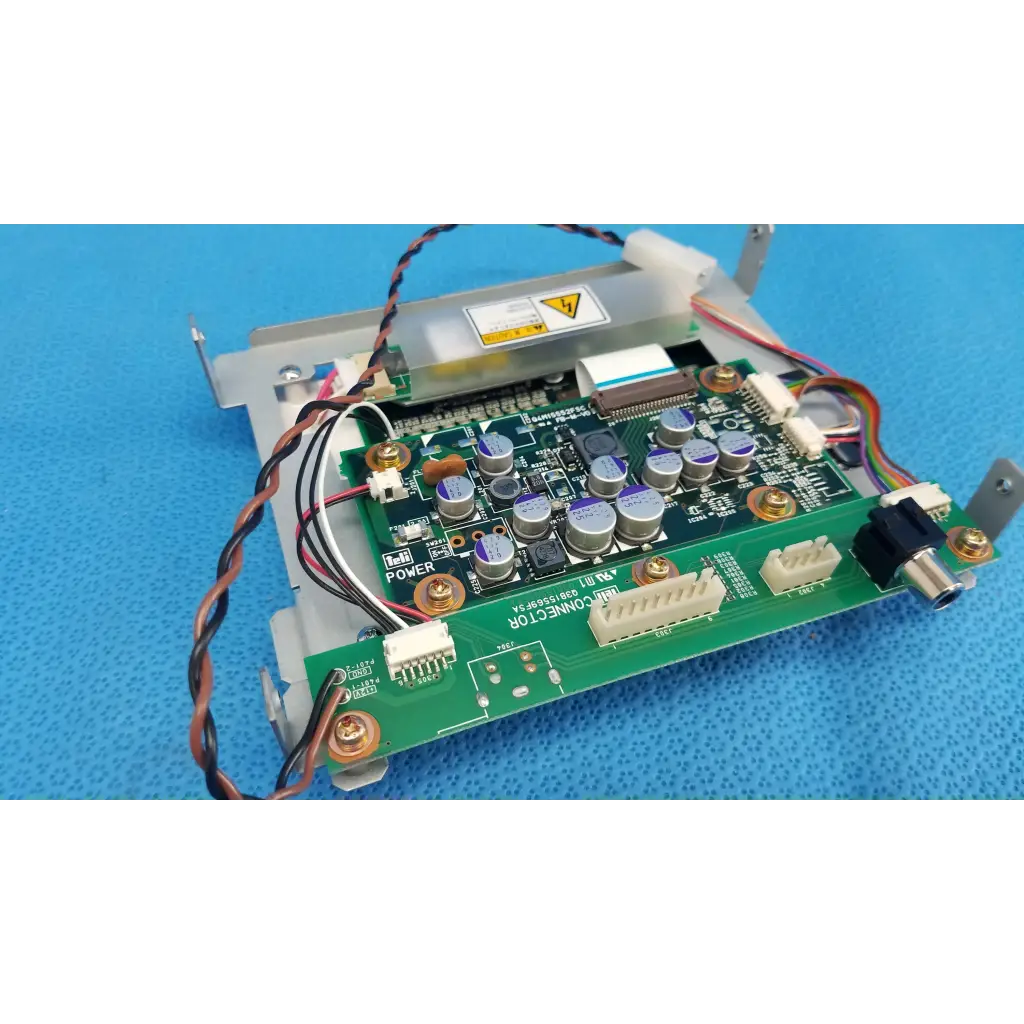 Green circuit board with silver capacitors in metallic housing for teli q3b15569fsa lcd monitor control driver panel