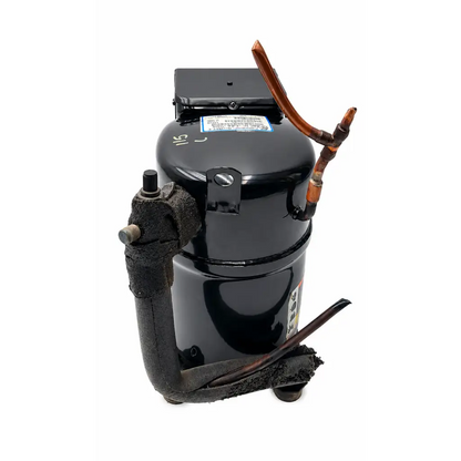Black cylindrical biomed certified compressor assembly with copper tubing for thermo forma ultra-low temperature freezer
