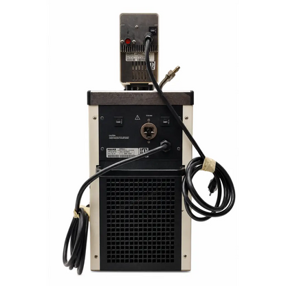 Black and silver maele industrial audio amplifier with vented grille and control switches for thermo haake k20 biomed certified circulating bath