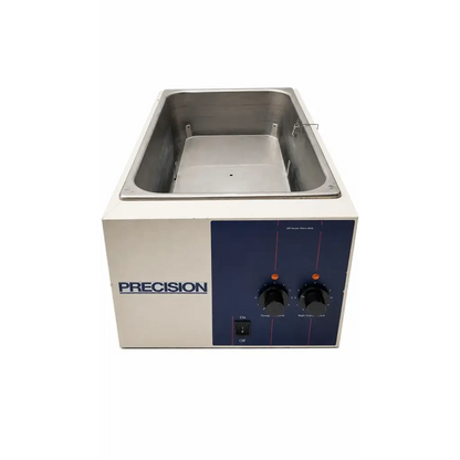 Thermo precision 180 series analog laboratory water bath with white exterior and stainless steel interior biomed certified