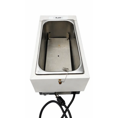 White rectangular thermo precision scientific 182 biomed certified heated laboratory water bath with stainless steel interior and coiled spring