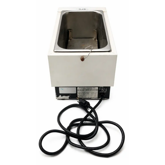 Thermo Precision Scientific 182 white laboratory water bath with stainless steel interior and black power cord