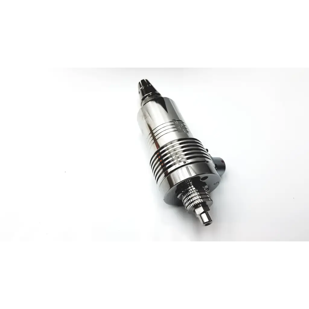 Shiny chrome-plated thermo scientific apci probe with textured grip and threaded connections for precise applications