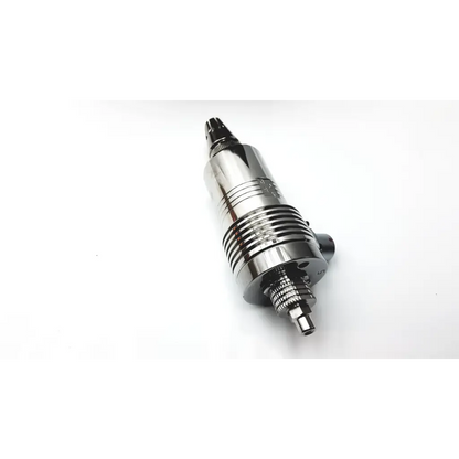 Shiny chrome-plated thermo scientific apci probe with textured grip and threaded connections for precise applications