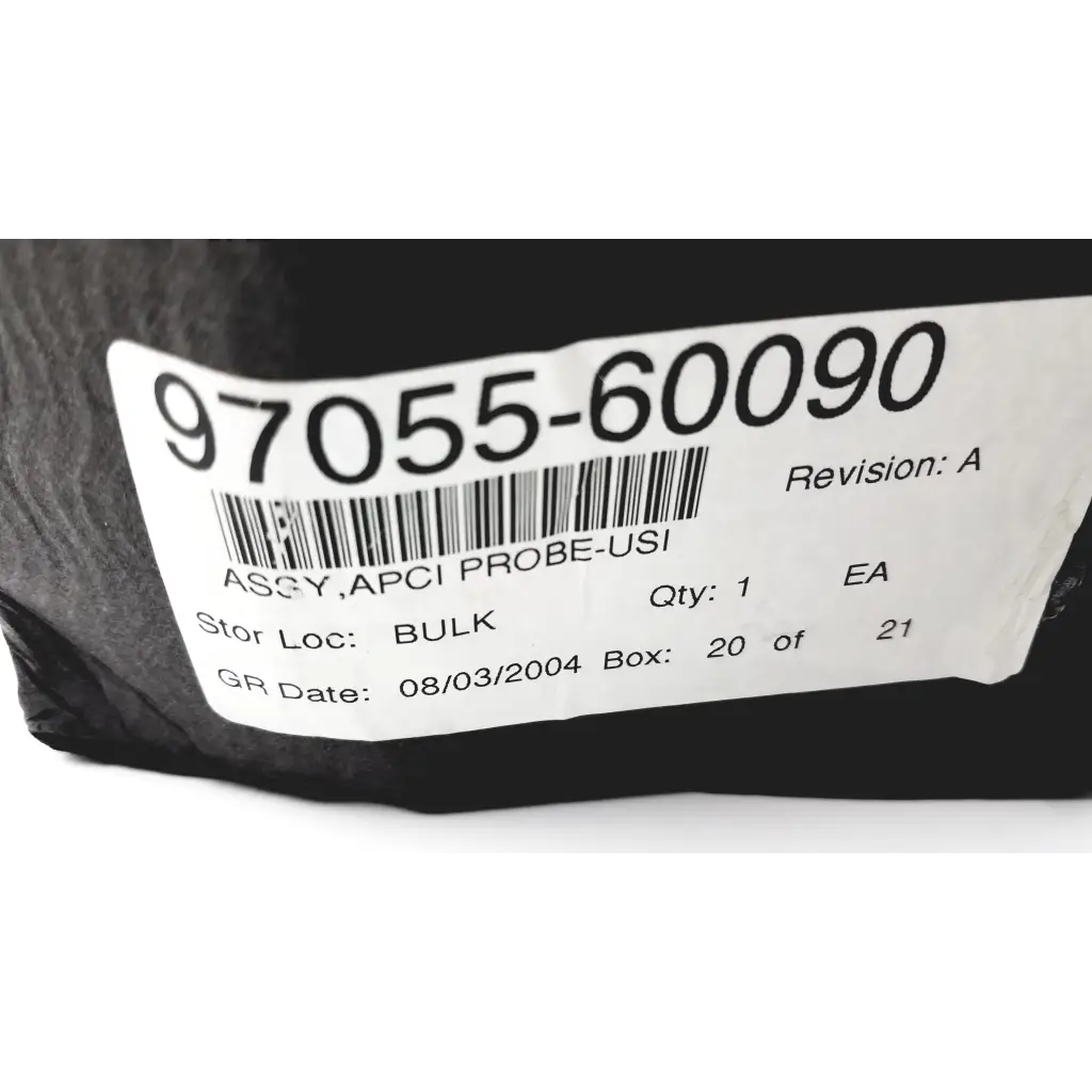 Black thermo scientific apci probe-optical 20012 with white label showing barcode and product details