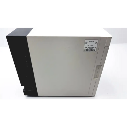 White and black thermo scientific heratherm imc18 incubator with silver label showing model number ee 27091