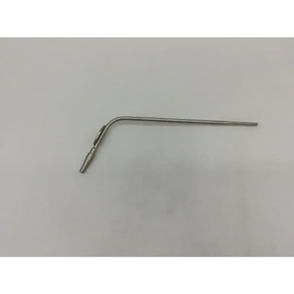Silver metallic curved slender surgical instrument with threaded end from thompson 51234 spine accessories ad5-275