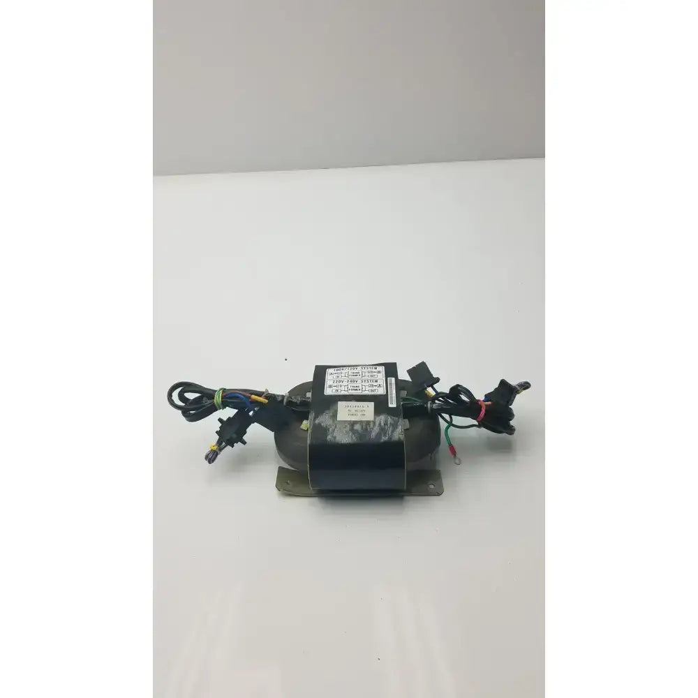 Black cylindrical tohsei ind 3h30015-0 power transformer with colored wires for 220v-240v system use