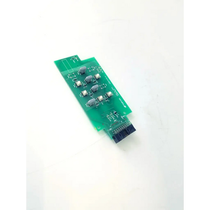 Topcon 4182074011 green circuit board bbcb3-9 22523sm with black components and blue connector at one end