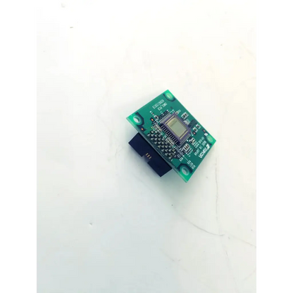 Green rectangular topcon cmos-pcb board bbcb3-10a 22523sm with central microchip and black connector for electronics use
