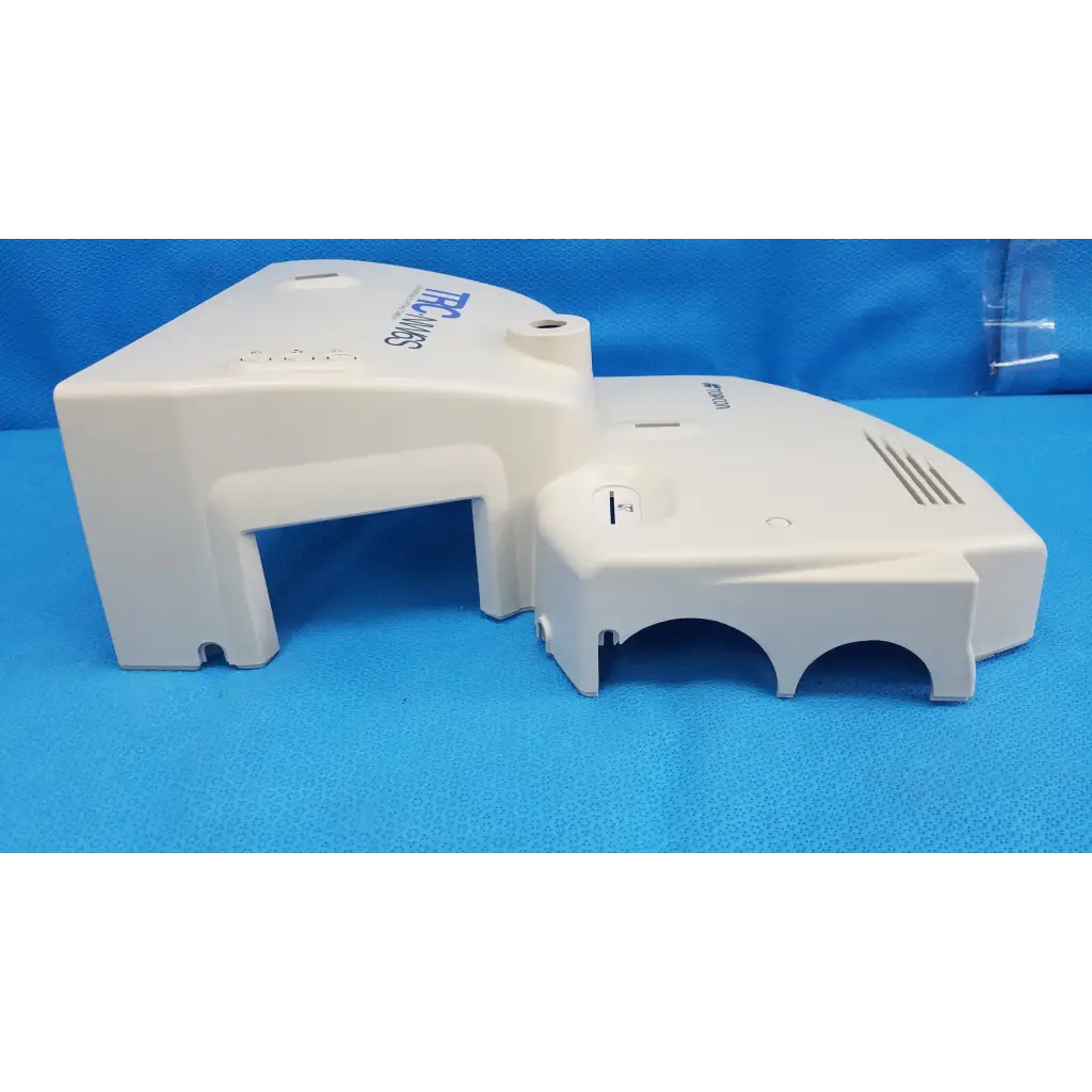 White plastic housing body shroud for tocon trc-nw6s retinal camera with tecan robotic liquid handling system slot