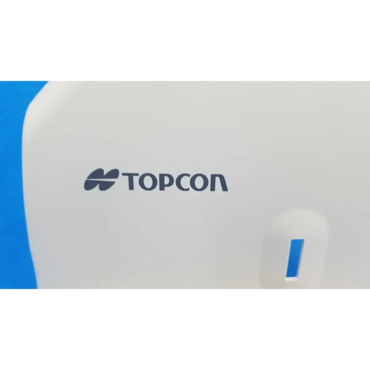 White topcon trc-nw6s retinal camera housing body shroud plastic cover panel with blue accents and modern design