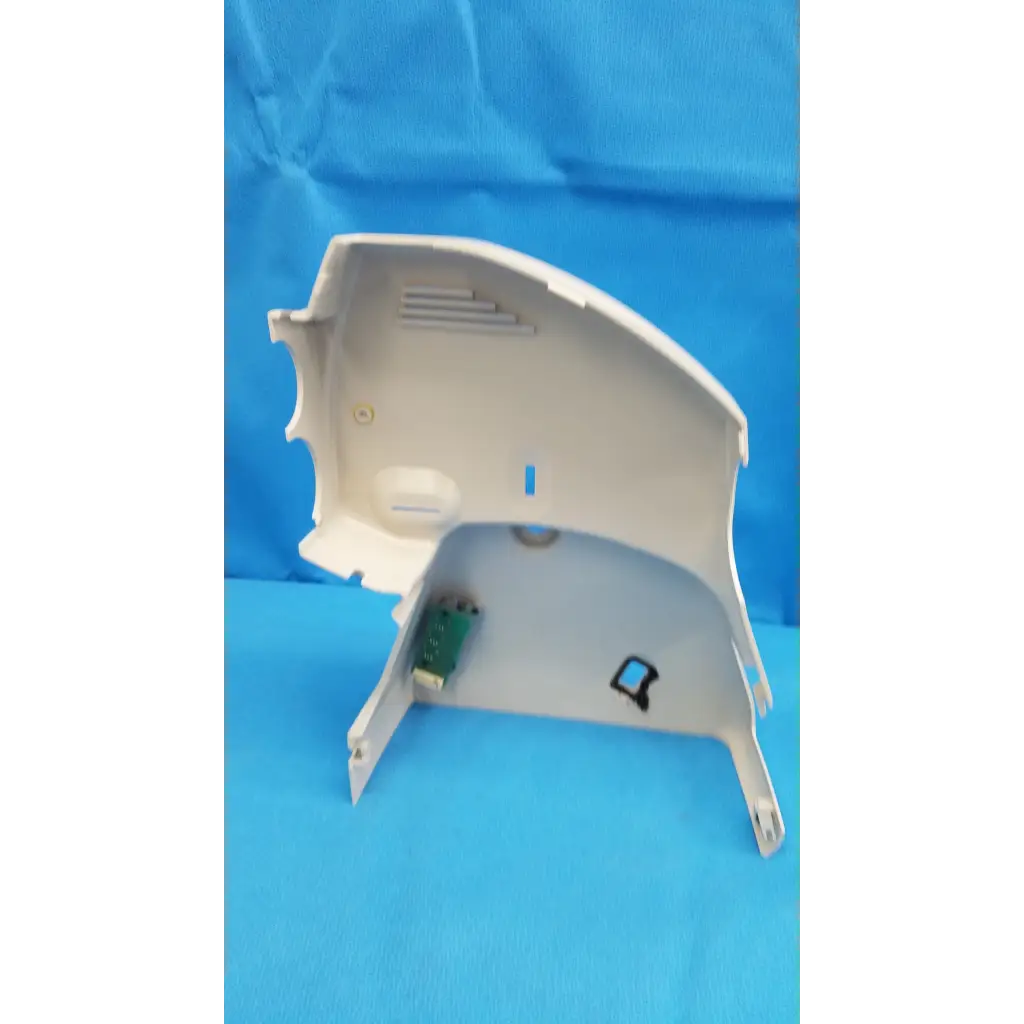White plastic dashboard cover with molded contours and mounting tabs for Topcon trc-nw6s retinal camera housing body shroud