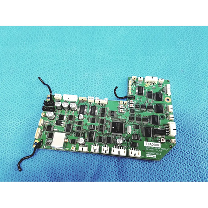 Topcon trc-nw8 ky green pcb control circuit board with black integrated circuits and white connectors 4050862011 t8a0980