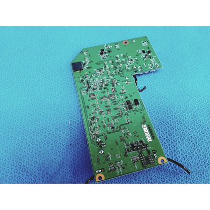 Topcon trc-nw8 ky green pcb control circuit board with black components and silver solder points model 4050862011 t8a0980