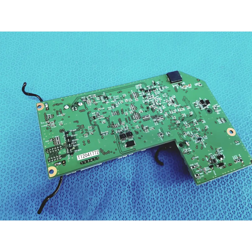 Topcon trc-nw8 ky green pcb control circuit board with black components and white label t12041772 for precise control