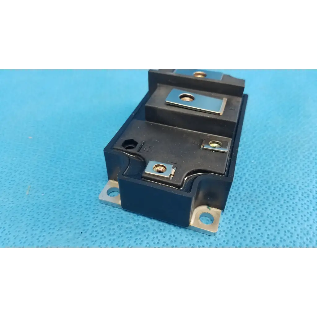 Black rectangular toshiba mg400j1us51 igbt power module with silver terminal plates for retinal camera use