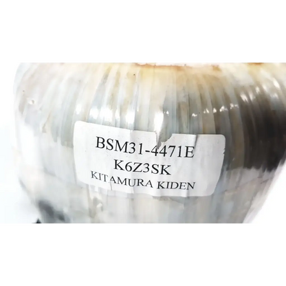 A translucent ribbed glass jar with faint brownish discoloration for toshiba transformer bsm31-4471e xario ultrasound