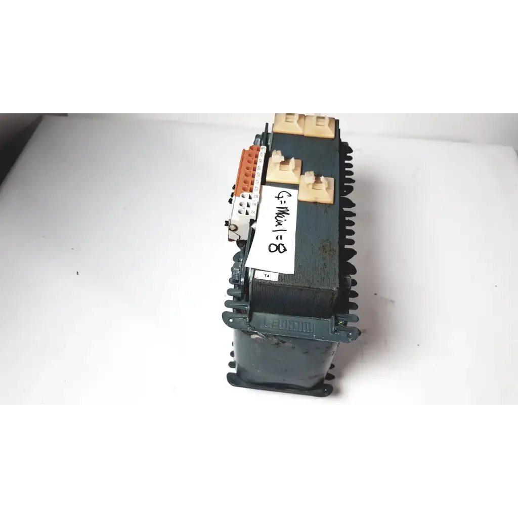 Dark green trafo jordi ch-4950 huttwil transformer with beige and orange terminal blocks for industrial use