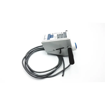 Gray transmotion medical control box 58311-001 rev h with black handle and coiled gray cable for industrial use