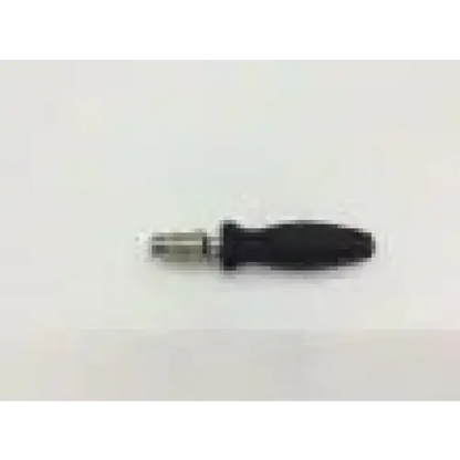 Black rubber-handled trilliant surgical driver handle with metallic tip for precision surgical use