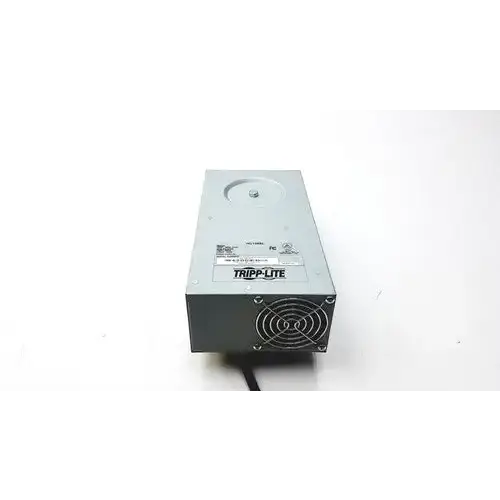 Silver metallic tripp lite hc150sl medical cart power supply unit with black fan grille on the front