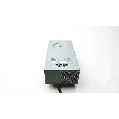 Silver metallic tripp lite hc150sl medical cart power supply unit with black fan grille on the front