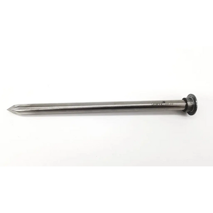 A sleek metallic trocar pyramidal tip 11mm nail with pointed tip and rounded head for precise surgical use