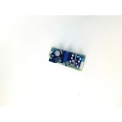 Green circuit board with black and blue components of true soltec power supply 3l092 supply 3l092 board