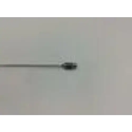 A sleek metallic tulip byron infiltration cannula with a darkened tip and slender shaft for precise infiltration