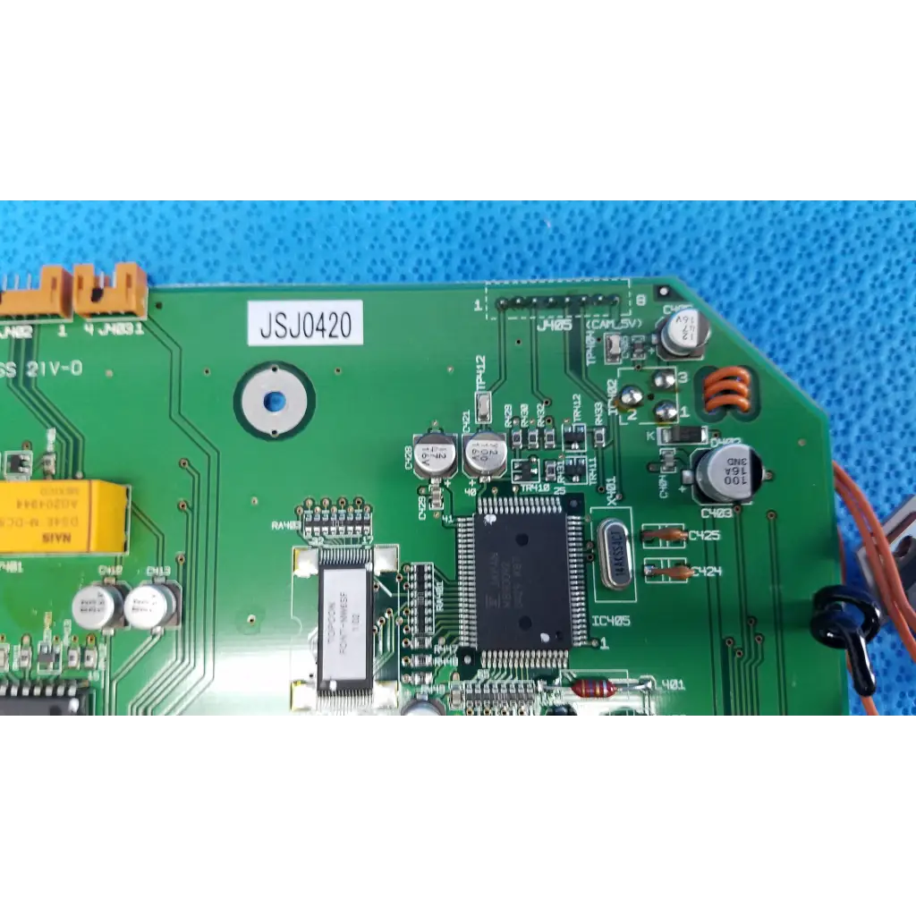 Green printed circuit board with capacitors and integrated circuits for tv-pcb video interface circuit board topcon trc-nw6s