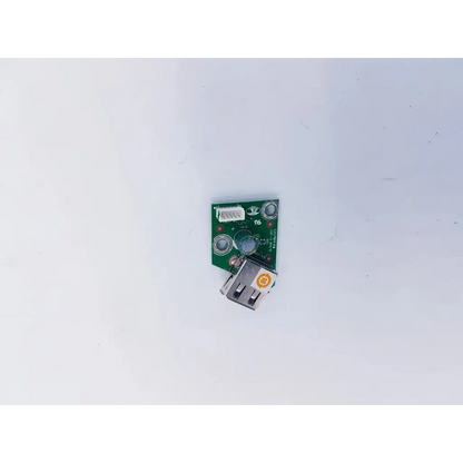 Green circuit board with silver usb port and metallic components of tyco electronics usb stick board e011688