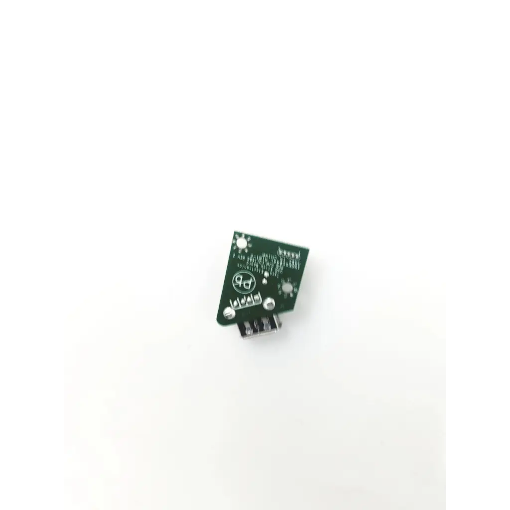 Green rectangular tyco electronics usb stick board with silver screws and usb connector for electronics usb use