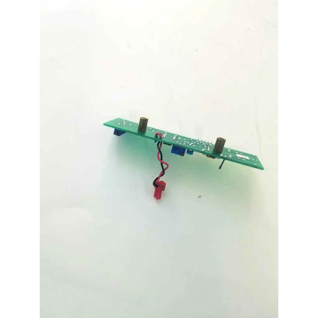 Green rectangular uniphase light pc board 005-136 with two metal connectors and red wire bbcb3-9d 22523sm