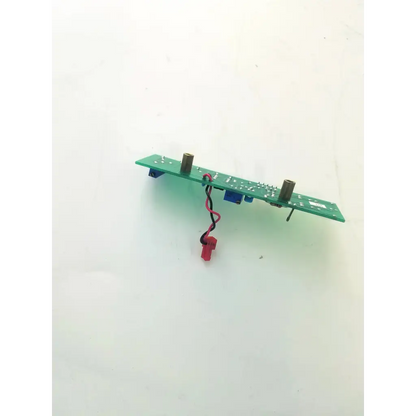 Green rectangular uniphase light pc board 005-136 with two metal connectors and red wire bbcb3-9d 22523sm