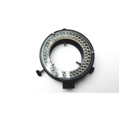 Black circular unitron led quadrant ringlight with 48 leds, adjustable screws, and mounting hardware for versatile use