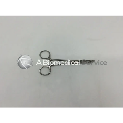 Stainless steel mueller au16660 house gelfoam pressure forceps with rounded handles and pointed curved tip