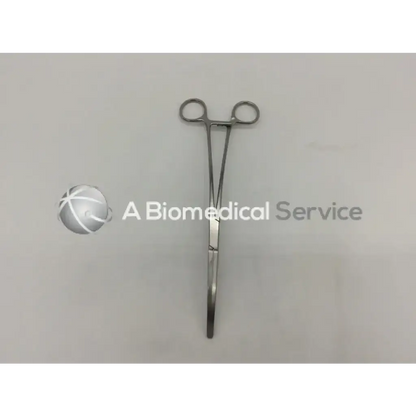 V mueller ch 63601 crafoord coarctation forceps stainless steel surgical clamp with rounded handles and reflective surface