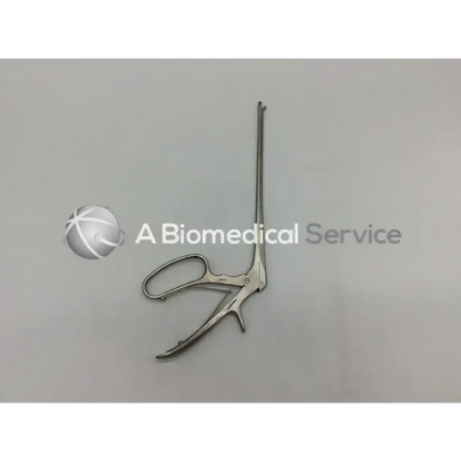 Silver stainless steel mueller gl1943 tischler punch forceps with long slender handle and curved gripping ends
