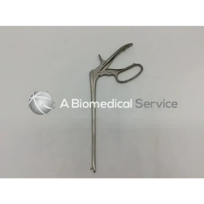 Silver mueller gl1943 tischler punch forceps with curved handles and slender hooked shaft for surgical use