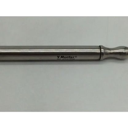 Silver stainless steel v mueller gu 4100 polished walther dilator catheter with cylindrical body and rounded handle