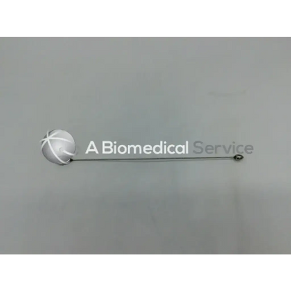 Silver spherical pin with boule mirror finish and mirror finish olive tip on long metallic stem for v mueller gu4005-008