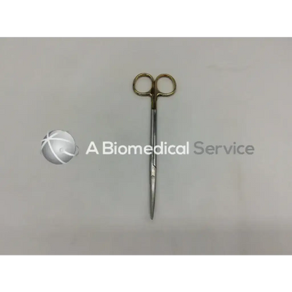 Stainless steel mueller mo1601 forceps surgical scissors with rounded finger loops and pointed tip in silver color