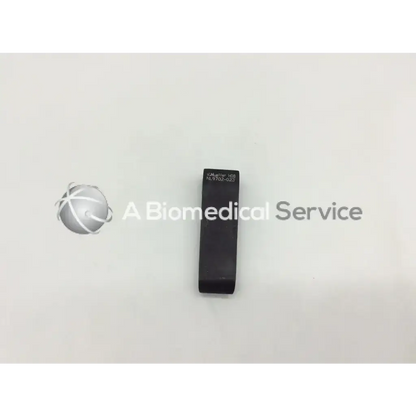 Black rectangular metal retractor blade with engraved text for v mueller nl9702-023 retractor blade use