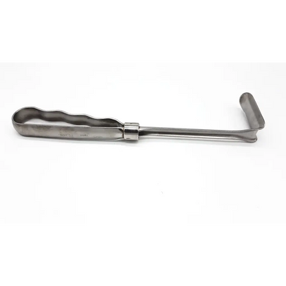 Stainless steel richardson appendectomy retractor with wavy handle and curved blade for appendectomy use