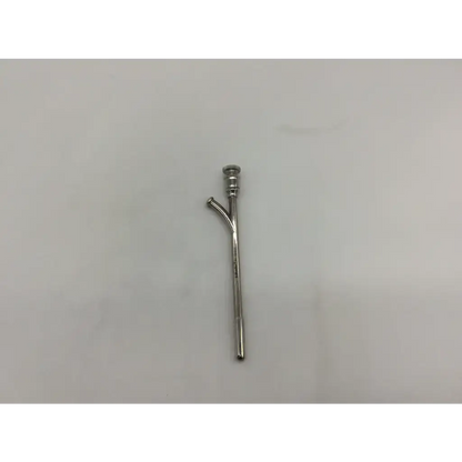 Silver metallic mueller su1130022 ochsner trocar with slender shaft and branching design featuring main arm and side branch