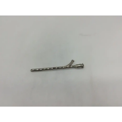 Silver metallic mueller su1130022 ochsner trocar with slender textured shaft and curved end surgical instrument
