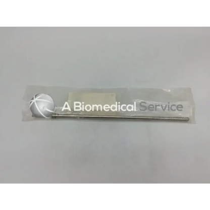 Silver-handled mueller su13008 poole abdominal suction tube with spherical head and textured grip in clear plastic wrap