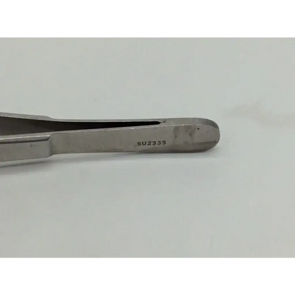 Stainless steel mueller su2335 tissue forceps with smooth polished finish and engraved serial number su2335