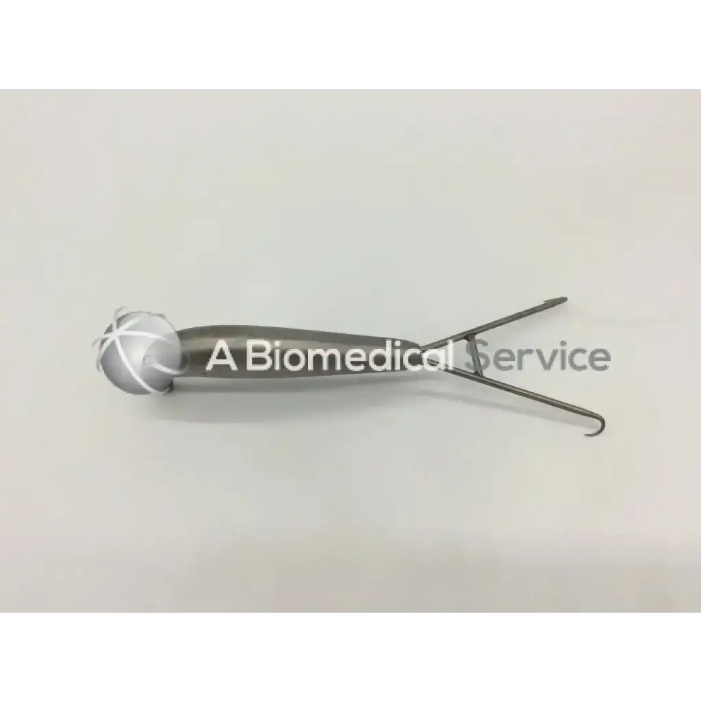 Silver mueller su3600 berens surgical retractor with spherical handle and curved forked metal arms for precise tissue holding